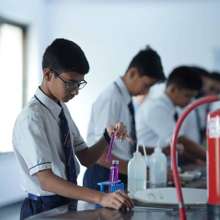 School Students in Chemistry Lab